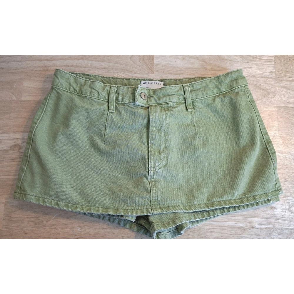 Free People "We The Free" Gallivanting low-rise denim Women's mini skort Sz 30